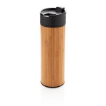 Taza termo con exterior de bambú color madera