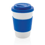 Vasos con tapa personalizables color azul