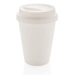 Vasos de café para llevar personalizados color blanco