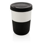 Taza take away con logo sostenible color negro