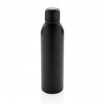 Botella promocional de acero reciclado color negro quinta vista