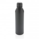 Botella promocional de acero reciclado color gris oscuro quinta vista