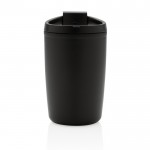 Vaso térmico fabricado en plástico reciclado color negro segunda vista