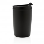 Vaso térmico fabricado en plástico reciclado color negro tercera vista