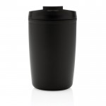 Vaso térmico fabricado en plástico reciclado color negro cuarta vista