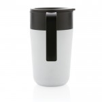 Taza fabricada en plástico reciclado y metal color blanco tercera vista