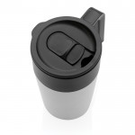Taza fabricada en plástico reciclado y metal color blanco quinta vista