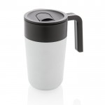 Taza fabricada en plástico reciclado y metal color blanco septima vista