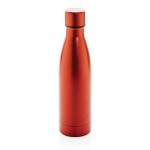 Elegante botella metálica de acero reciclado color rojo quinta vista
