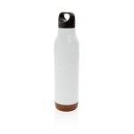 Botellas reutilizables con base de corcho color blanco