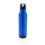 Botellas reutilizables con base de corcho color azul