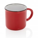 Taza vintage de dos colores color rojo