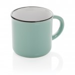 Taza vintage de dos colores color verde menta