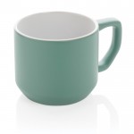 Taza de cerámica de diseño moderno color verde