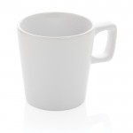 Taza de cerámica con interior brillante color blanco
