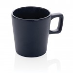 Taza de cerámica con interior brillante color azul marino