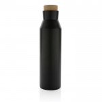 Botella térmica de acero inoxidable reciclado con tapa antifugas 650ml color negro