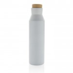 Botella térmica de acero inoxidable reciclado con tapa antifugas 650ml color blanco