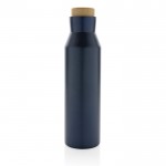Botella térmica de acero inoxidable reciclado con tapa antifugas 650ml color azul