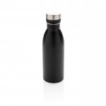 Botellas de acero reciclado antifugas sin BPA color negro