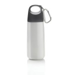 Botellas de acero pequeñas con logo color blanco