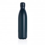 Botella de acero grande con función termo color azul oscuro segunda vista
