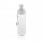 Botella de RPET con tapa desmontable y asa de transporte 600ml color blanco