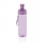 Botella de RPET con tapa desmontable y asa de transporte 600ml color violeta