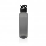 Botella de RPET ideal para el gimnasio con tapón de rosca 650ml color negro