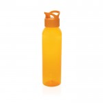 Botella de RPET ideal para el gimnasio con tapón de rosca 650ml color naranja