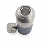 Botella térmica de acero reciclado con tapón antifugas 600ml color azul marino tercera vista