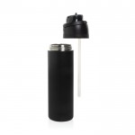 Botella de acero inoxidable reciclado de doble pared de 700ml color negro decima vista