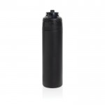 Botella de acero inoxidable reciclado de doble pared de 700ml color negro tercera vista