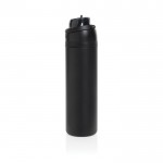 Botella de acero inoxidable reciclado de doble pared de 700ml color negro cuarta vista