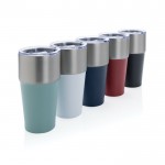Vaso térmico de acero inoxidable reciclado antigoteo de 500ml color negro vista general