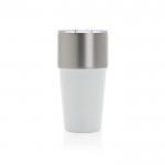 Vaso térmico de acero inoxidable reciclado antigoteo de 500ml color blanco tercera vista