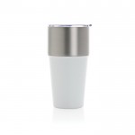 Vaso térmico de acero inoxidable reciclado antigoteo de 500ml color blanco cuarta vista