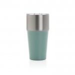 Vaso térmico de acero inoxidable reciclado antigoteo de 500ml color verde tercera vista