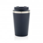 Taza térmica de doble pared ecológica con tapa antigoteo de 350ml color azul tercera vista