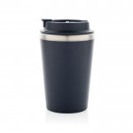 Taza térmica de doble pared ecológica con tapa antigoteo de 350ml color azul sexta vista