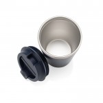 Taza térmica de doble pared ecológica con tapa antigoteo de 350ml color azul séptima vista