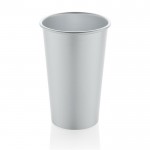 Vaso de aluminio reciclado con pared simple para bebidas 450ml color plateado