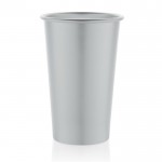 Vaso de aluminio reciclado con pared simple para bebidas 450ml color plateado segunda vista