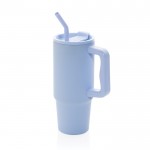 Botella térmica de acero inoxidable reciclado con pajita 900ml color azul claro