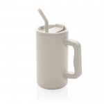 Taza térmica elegante de acero inoxidable reciclado 800ml color beige