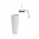 Vaso térmico de acero inoxidable reciclado antigoteo de 900ml color blanco sexta vista