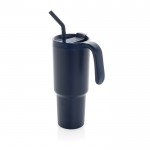 Vaso térmico de acero inoxidable reciclado antigoteo de 900ml color azul marino
