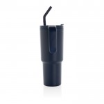 Vaso térmico de acero inoxidable reciclado antigoteo de 900ml color azul marino tercera vista