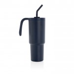 Vaso térmico de acero inoxidable reciclado antigoteo de 900ml color azul marino cuarta vista