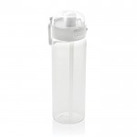 Botella deportiva en RPET con tapa antigoteo y pajita 800 ml color blanco